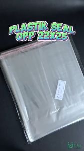 Plastik Seal OPP 22x25 (100 lembar) / Plastik Seal 22 x 25 Bening Lem Rekat Hijab Kaos Undangan
