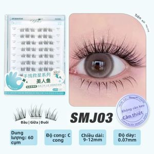 Yelix | Mi Giả Yelix Không Keo 9-12mm Cong Tự Nhiên Tự Dính Từng Đoạn Mềm Mại Dùng Được Cho Cả Nam Và Nữ Dụng Cụ Làm Đẹp Mắt