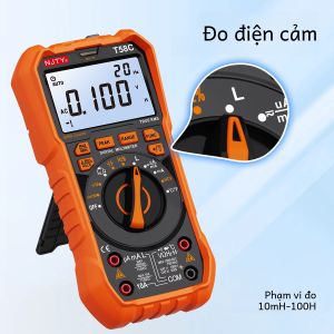 NJTY T58B T58C Vạn Năng Kỹ Thuật Số LED Thông Minh Có Đèn Nền Màn Hình Lớn Đo Điện Cảm Phạm Vi TỰ ĐỘNG 9999 Đếm Điện Áp Hiện Tại Điện Dung Bút Thử Điện