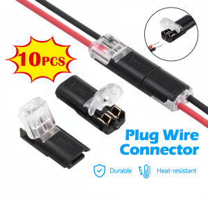 10/30Pcs Set 2 Pin Way Plug Press Type Cable Connector Wire Without Stripping Fast Wire Connector Safety Circuit Wire Terminal Connector Not Easy To Detach Tightly Connected