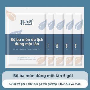 Travel Season | Bộ Đồ Chăn Ga Gối 4 Món Chống Bẩn Dày