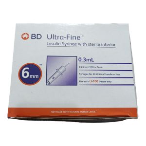 BD Ultra Fine Insulin Syringe 0.3mL (31G) 6mm