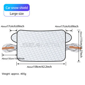 SEAMETAL Car Windshield Snow Shield Cover Sun Protection Dual Use Magnetic Front Window Snow Cover Thickened Sunshade Protector