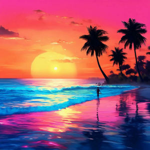 Huacan 5D DIY Diamond Painting Coastal Beach Sunset Diamond Mosaic Landscape New Collection 2026 Picture Of Rhinestones