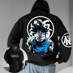 Dragon Ball GOKU Anime Peripheral Printed Hoodie Autumn and Winter Korean Edition Fashion Loose Mens and Womens Cotton Sweater