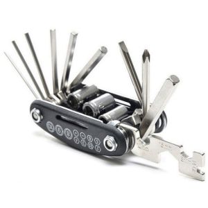 Set Kunci Lipat Sepeda 16 in 1 Mini Bicycle Tool Set Reparasi Obeng L Kunci Shock Peralatan Perbaikan Bengkel Portable Praktis