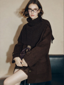 FAMANXUAN | Retro Intellectual Wool Double Faced Coat Women
