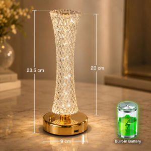 Touch Dimming Crystal LED Table Lamp Romantic Night Light Modern Bedside Desk Light Home Decor Gift