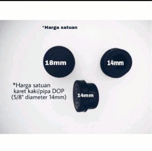 karet DOP 5/8 Inch / 14mm tutup kaki meja kursi rak besi / pipa besi bulat