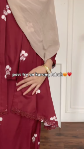 ZOE ARISAH Zaritha Kurung Raya 2026 Kebarung Lace Printed Baju Raya Moden Sulam Kurung Pahang Bercorak Viral Modern New ZOE ARISSA