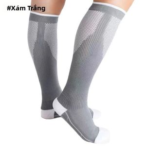1 Đôi Tất Nén FVXVXV Hỗ Trợ Lưu Thông 20-30mmHg Cho Nữ & Nam - Lý Tưởng Cho Chạy Bộ Và Đạp Xe Thể Thao