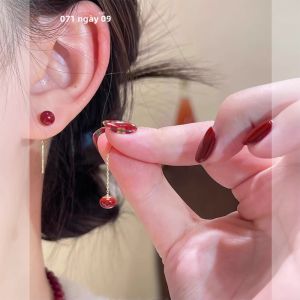Bông Tai Tassel Imitation Pearl Phong Cách Nhẹ Sang Trọng