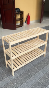 Kệ Giày Gỗ 3 Tầng Màu Gỗ Tự Nhiên Kệ Để Giày Dép Đa Năng Decor Phòng Khách Lối Vào