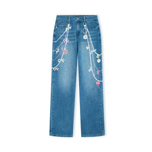 Juicy Couture | Decorative Printed Casual Straight Trousers