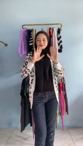 KARDIGAN RAJUT WANITA / LEOPARD CARDY ATASAN WANITA LENGAN PANJANG BERMOTIF / CARDIGAN RAJUT TERBARU