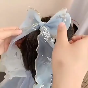 LadyLuxe - Jepitan Rambut Snow Flake Pita Transparan Jepit Gaya Korea Aksesoris Fashion BN012