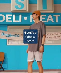 Áo thun nữ form vừa SUNTEE STFV140 phong cách basic in hình 040 vải cotton 250GSM cao cấp thoáng mát