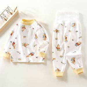 Pure Cotton Two-Piece Suit Baby Clothes Boys Girls Underwear Autumn Sleepwear Spring Autumn Pants Childrens Innerwear