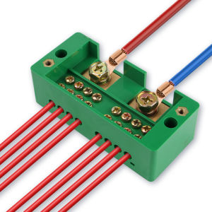 1 Piece Fj6 Single-Phase Wire Junction Box - 2inch 6/8/12 Export Brass Terminal Block Suitable for Home Distribution