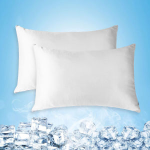 2pcs Summer Cooling Pillowcase King Size Soft Breathable Pillowcases with Envelope Closure Suitable for Hot Sleepers
