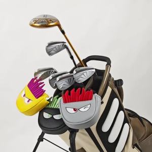 Golf Mallet Putter Cover Cartoon Funny Soft Lined Easy to Clean Universal Square Head Protector Fits Most Mallet Putters