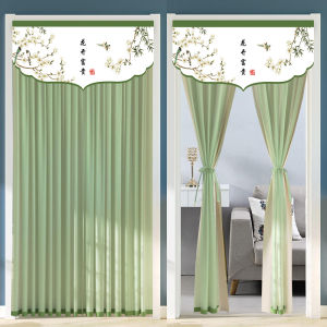 Meirenpeizi | Anti Mosquito Summer Door Curtain Chinese Style Lace Privacy Double Layer