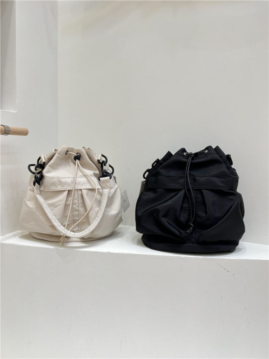 Túi Miss Hàn Quốc Thoải Mái Nylon Dây Rút Túi Bucket Dung Tích Lớn Túi ...