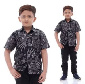 Kemeja Batik Anak Tangan pendek SG