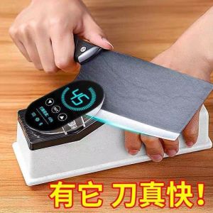 Automatic Electric Knife Sharpener Multi-Functional Kitchen Tool Home Use White Corundum Material Sharpener from China