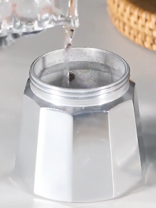 Bình Pha Cà Phê Moka Pot 50ml Nhôm Nguyên Khối – Pha Espresso Đậm Chuẩn Ý Nhỏ Gọn Tiện Dụng