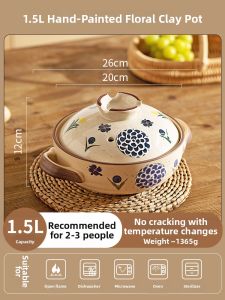 MODERN SWEETHOME | Stainless Steel Japanese Hot Pot for Gas Stove High-Temperature Resistant Non-Crack