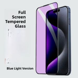 High Definition Full Screen Blue Light Protection Tempered Glass Film for Apple 16Promax Dustproof Privacy Protection for iPhone