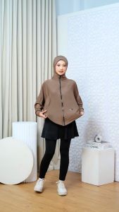 HIJAB JAKET SPORTY JAKET Hoodie Syari / Jilbab Senam Sporty / Jilbab instan / Baju Olahraga