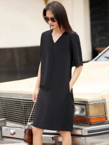 AMII | Professional Style Silk Dress