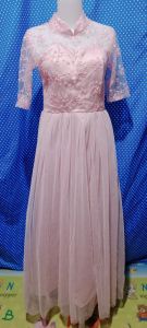 LONGDRESS GAUN PESTA TILE PINK MINUS 334