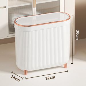  YYBAIO | Luxury Slim Covered Bathroom Trash Bin