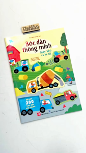 Sách Bóc Dán Thông Minh Sticker - Máy Kéo Và Xe Tải - Cho Bé 3- 8 tuổi Đinh Tị