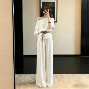 PEIZIXUAN | Bộ Áo Nữ Kiểu Vintage Vai Xéo