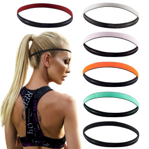 Elastic Anti-slip Thin Sports Headband Womens Fitness Sweat Absorbent Yoga Hair Ties Fashionable Hair Accessories