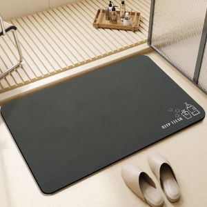 Thảm Phòng Tắm VIKAMA Diatomite Màu Trơn Tối Giản Chống Trơn Trượt Thấm Nước Nhanh Khô Thảm Trang Trí Nhà Cửa Thảm Cửa Ra Vào