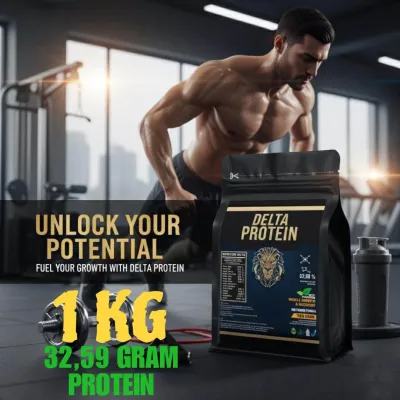 WHEY DELTA PROTEIN 1 KG SUPLEMENT SUSU PROTEIN KEDELAI MURNI NON GMO