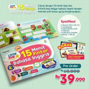 GMB Buku Anak Little Star 15 Menit Pintar Bahasa Inggris Ziyad Books