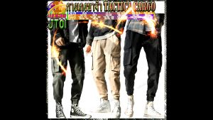 กางเกง JT01-2 กางเกงขาจั้มผ้ายืดเอวสม้อคมีเชือก ใส่ได้ทั้งชาย-หญิงมีกระเป๋า2ข้างใส่สบาย กางเกงคาร์โก้ขายาวจั้มสไตล์เกาหลีJOGGER PANTS Army pant