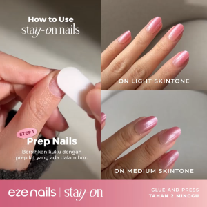 Eze Nails x Shannon Dorothea - Jingle Blush Stay On Manicure (Kuku Palsu Tempel + Lem Cair)