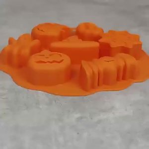 Khuôn Silicon Chống Dính Halloween Để Nướng Bánh - Hình Bí Ngô Đầu Lâu Dơi Ma - Làm Bánh Kẹo Sô Cô La Bánh Pudding Bánh Quy Bánh Cupcake