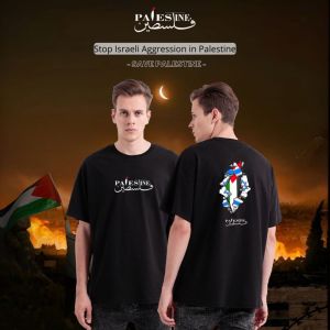 Jyuline Kaos Pendek Distro Sablon Palestine Original Termurah