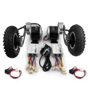 L-faster 24V 350W Dual Drive 8 Inch Wheel Set Electric Chain drive Brush Motor Camping Barrow Conversion Kit