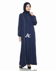 Gamis Abaya Syaqila Abaya Hitam Turkey Dress Non Busui Terbaru Gamis Syari Muslimah Wollpeach/Rayon Twill Premium