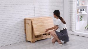 Foldable Dinner Table Movable Dinner Table with Wheels Castors Dinner Table Chair Set