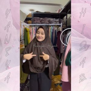 Jilbab Instan Bergo Pet Jersey size XL / Hijab Instan Bergo Ped Jersey Ukuran XL - Yansya Hijab